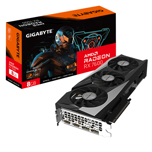 889523038055 TARJETA DE VIDEO GIGABYTE RADEON RX 7600 GAMING OC 8G 8GB 128 BIT GDDR6 PCI EXPRESS 4.0