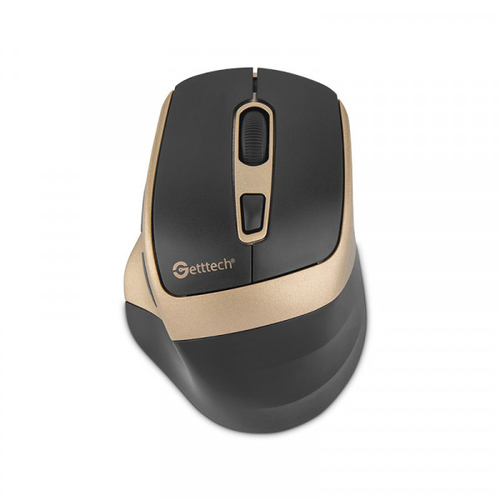 7500619012959 MOUSE GETTTECH INALAMBRICO 6D DE OFICINA NEGRO CON ORO
