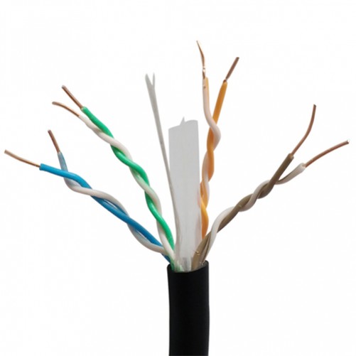 723707984946 BOBINA DE CABLE X-CASE UTP 6 NEGRO 100 METROS CO NDUCTOR 0.50MM CALIBRE 24 AW