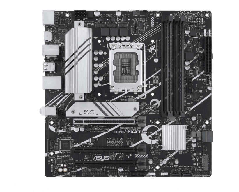 195553984034 TARJETA MADRE ASUS PRIME B760M-A D4 SKT 1700 INTEL ARGB AURA  SYNC 2X SLOTS M.2 4X DIMM CANALES 