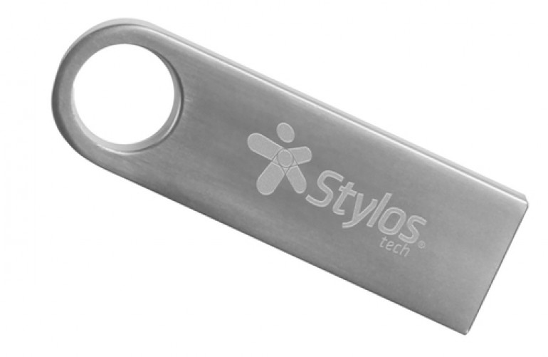 7503027017776 MEMORIA USB STYLOS ST100 128GB FLASH 2.0 PLATA 