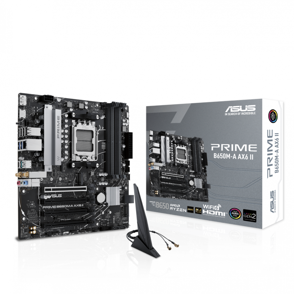197105607262 TARJETA MADRE ASUS PRIME B650M-A AX6 II MICRO-ATX  SOCKET AM5 AMD 192GB DDR5 HDMIDP PARA AMD 