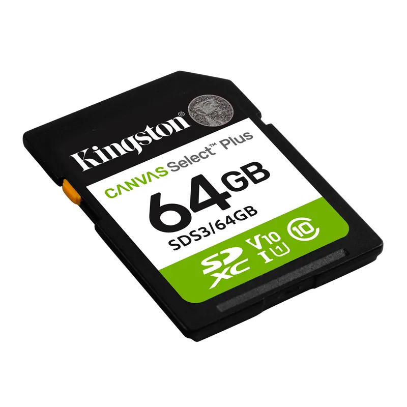 740617348255 MEMORIA SD KINGSTON SDXC CANVAS SLT 100MB C10 UHS-1 U1 V10 64GB