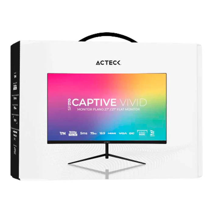 7506215935845 MONITOR ACTECK CAPTIVE VIVID SP270 27 VGA HDMI 100HZ 5MS 