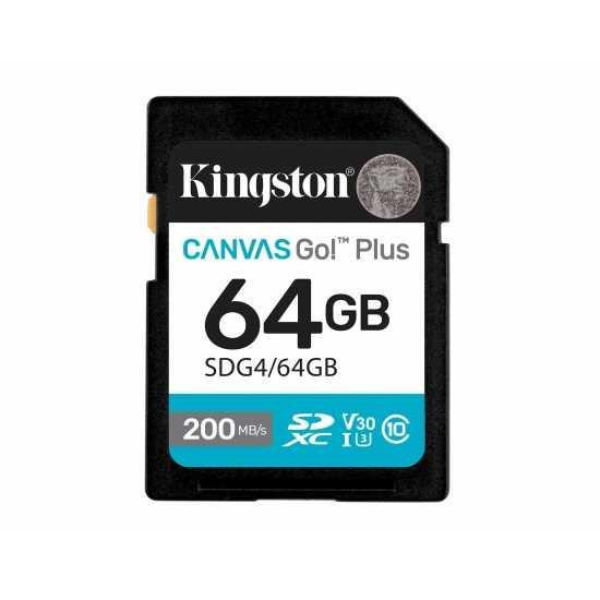 740617347678 MEMORIA SDXC KINGSTON 64GB CANVAS GO PLUS G4 C10 UHS-I V30  