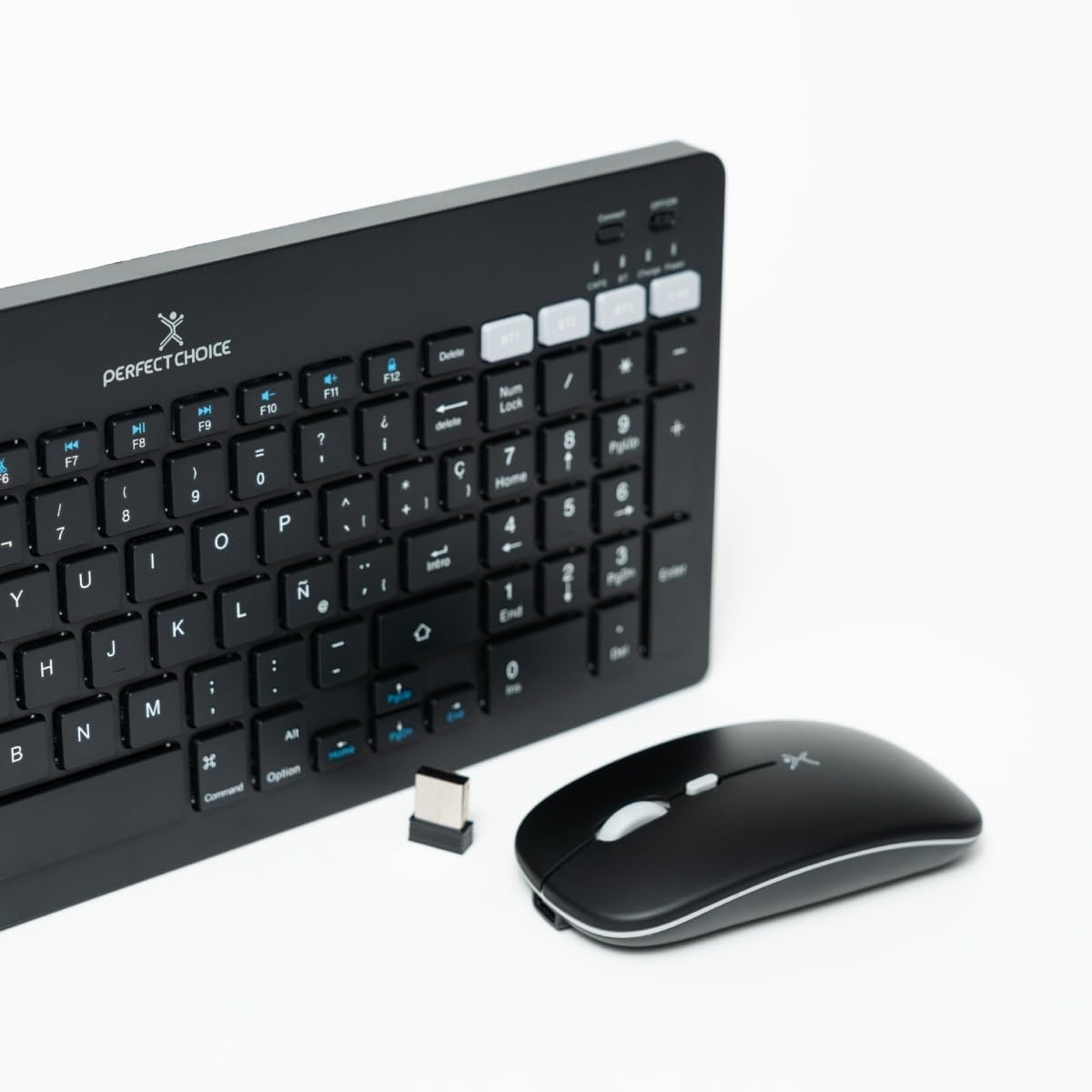 615604201373 KIT DE TECLADO Y MOUSE PERFECT CHOICE PC 201373 INALAMBRICO BLUETOOTH  NEGRO