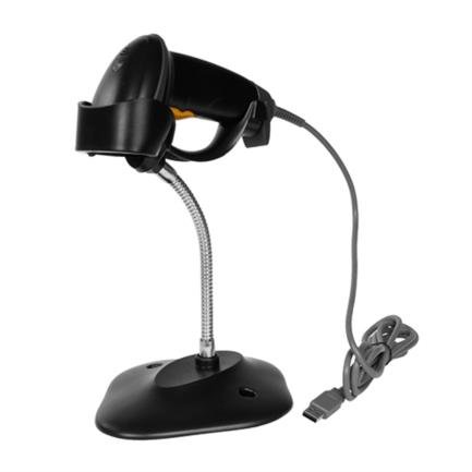 7501811271755 Lector De Codigo De Barras Color Negro Marca Nextep 1D (NE-500) , Con Cable Para Puerto Usb Y Con Base, Sensor  Laser.