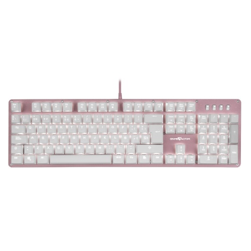 7502266679219 TECLADO MECANICO GAME FACTOR RETROILUMINADO-SWT BLUE-USB-ROSA KBG400 5