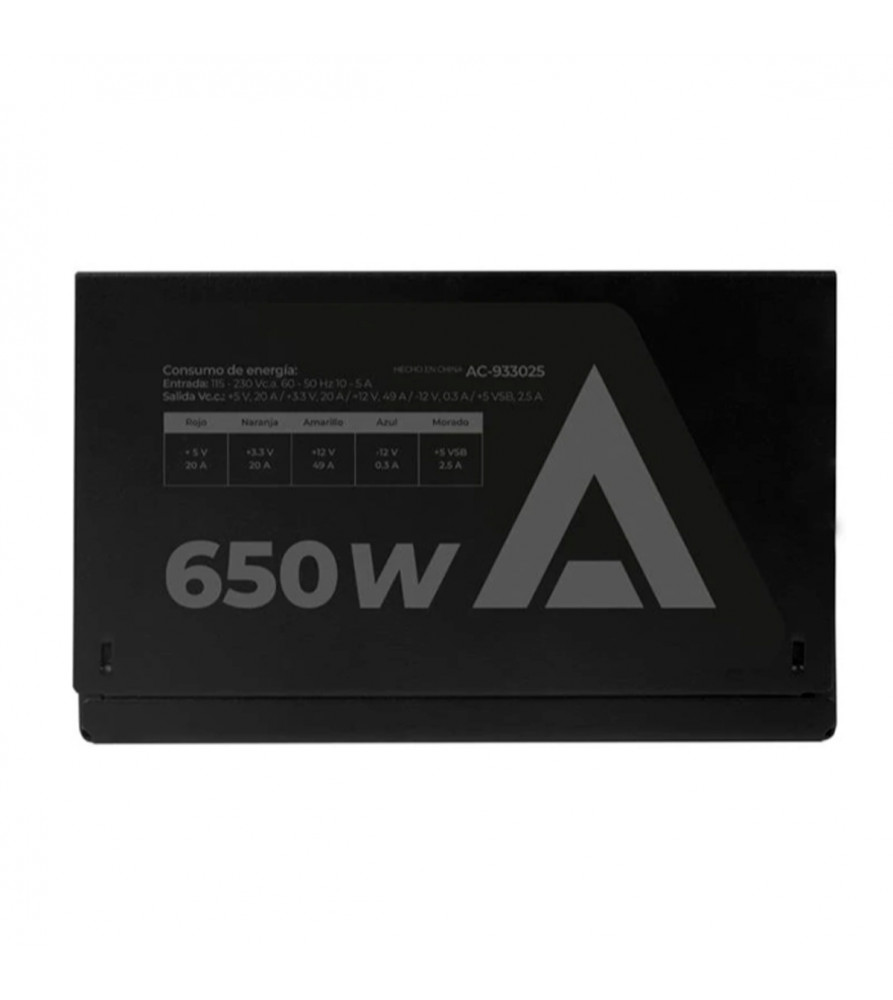 7506215933025 FUENTE DE PODER ACTECK SFX650W 20+4 PIN-1X4 PIN-2XMOL BLAZAR AC-933025